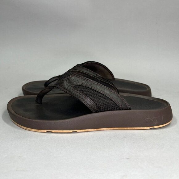 XtraTuf Women's Size 7 South Shore Leather Thong Flip Flop Sandals - Picture 4 of 11